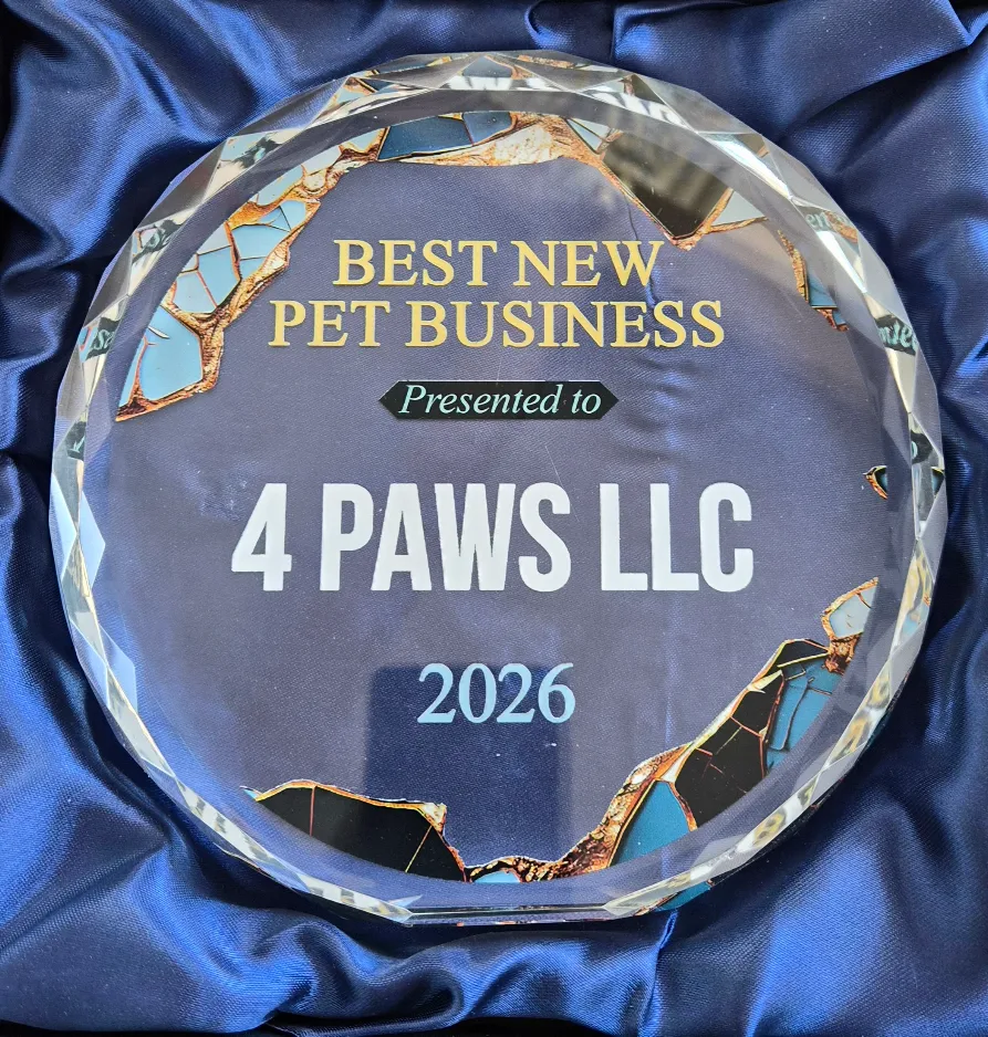 Best New Pet Business 2026 award presented to 4 Paws LLC